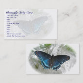 Visitekaartje van rode Paarse vlinder (Voorkant / Achterkant)