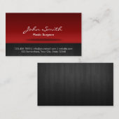 Visitekaartje van rode podium plastische chirurgie (Voorkant / Achterkant)