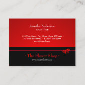 Visitekaartje van rode rozenflora (Achterkant)