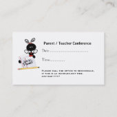 Visitekaartje van Rode School House-leraar (Achterkant)