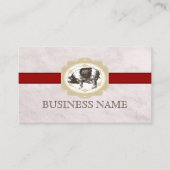 Visitekaartje van  rode strepen voor textuur Varke (Voorkant)