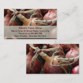 Visitekaartje van rode uien (Voorkant / Achterkant)