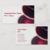 Visitekaartje van rode wijn (Voorkant / Achterkant)