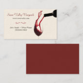 Visitekaartje van rode wijn (Voorkant / Achterkant)