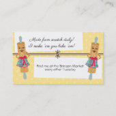 Visitekaartje van rolspeldenretro-bakkerij (Achterkant)