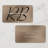 Visitekaartje van Ronde Corner Browny Beige Manage (Voorkant / Achterkant)