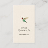 Visitekaartje van rondvliegende Hummingbird (Voorkant)