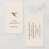 Visitekaartje van rondvliegende Hummingbird (Voorkant / Achterkant)