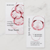 visitekaartje van rood wijnglas (Voorkant / Achterkant)