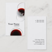 visitekaartje van rood wijnglas - sommelier (Voorkant / Achterkant)