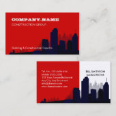 Visitekaartje van rood zakelijk onroerend goed (Voorkant / Achterkant)