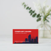 Visitekaartje van rood zakelijk onroerend goed (Staand voorkant)