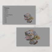 Visitekaartje van rotsen en mineralen (Voorkant / Achterkant)