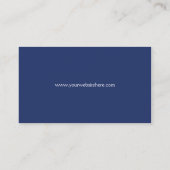 Visitekaartje van Royal Blue en White Damask (Achterkant)