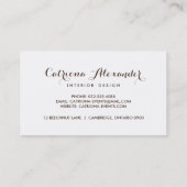 Visitekaartje van roze en grijze Mason Jars (Achterkant)