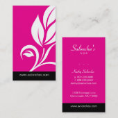 Visitekaartje van roze lef Salon Spa (Voorkant / Achterkant)