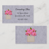 Visitekaartje van roze pony's (Voorkant / Achterkant)