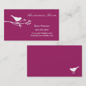 Visitekaartje van roze vogelpest (Voorkant / Achterkant)