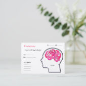 Visitekaartje van rozen van brein... (Staand voorkant)