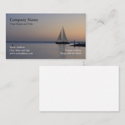 Visitekaartje van Sail Boat (Voorkant / Achterkant)