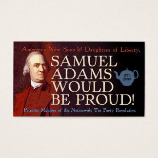 Visitekaartje van Samuel Adams