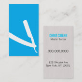 Visitekaartje van sars Barber/Cosmetoloog (Cyaan) (Voorkant / Achterkant)