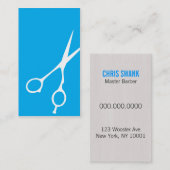 Visitekaartje van sars Barber/Cosmetoloog (Cyaan) (Voorkant / Achterkant)