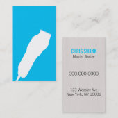 Visitekaartje van sars Barber/Cosmetoloog (Cyaan) (Voorkant / Achterkant)