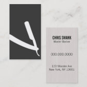 Visitekaartje van sars Barber/Cosmetoloog (grijs) (Voorkant / Achterkant)
