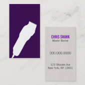 Visitekaartje van sars Barber/Cosmetoloog (Paars) (Voorkant / Achterkant)