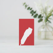Visitekaartje van sars Barber/Cosmetoloog (rood) (Staand voorkant)