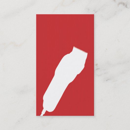 Visitekaartje van sars Barber/Cosmetoloog (rood) (Voorkant)