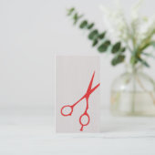 Visitekaartje van sars Barber/Cosmetoloog (rood) (Staand voorkant)