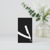 Visitekaartje van sars Barber/Cosmetoloog (zwart) (Staand voorkant)