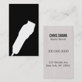 Visitekaartje van sars Barber/Cosmetoloog (zwart) (Voorkant / Achterkant)