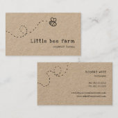 visitekaartje van schattige bijen die bijtende kra (Voorkant / Achterkant)