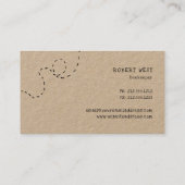 visitekaartje van schattige bijen die bijtende kra (Achterkant)