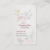 visitekaartje van schattige vogels (Achterkant)