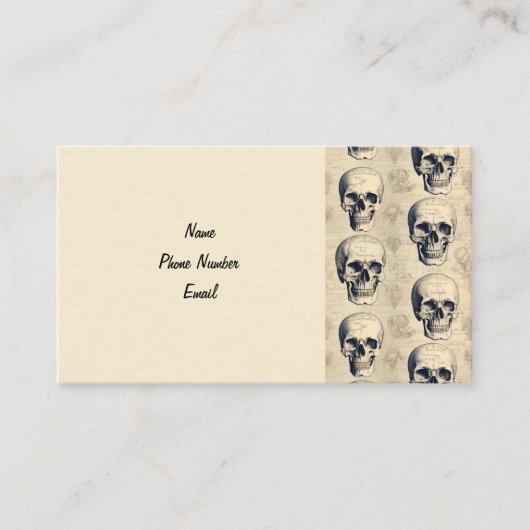 Visitekaartje van schedels (Voorkant)