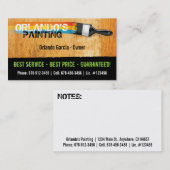 Visitekaartje van schilder (Voorkant / Achterkant)