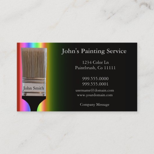 Visitekaartje van schilders (Voorkant)