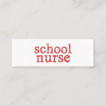 visitekaartje van schoolverpleegster