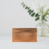 Visitekaartje van Sinaasappel en koperstreep (Staand voorkant)