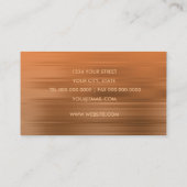 Visitekaartje van Sinaasappel en koperstreep (Achterkant)