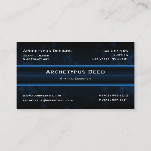 Visitekaartje van sizle - blauw (Voorkant)