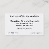 Visitekaartje van slachting en/of slachting (Achterkant)