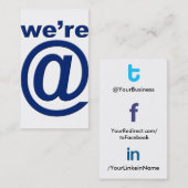 Visitekaartje van sociaal profiel tfl 2.0 Wer@bl t (Voorkant / Achterkant)