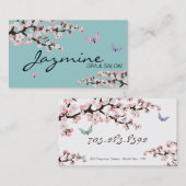 Visitekaartje van Spa en Salon - Cherry Blossom (Voorkant / Achterkant)