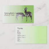 Visitekaartje van Springbok (Voorkant / Achterkant)