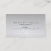 Visitekaartje van staal Diamondplate (Achterkant)